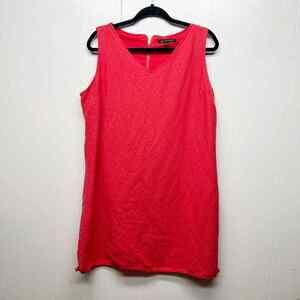 Zac & Rachel Ramie Blend Red Tunic Tank Dress Women's Size 14 Breathable